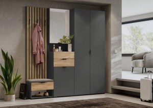 Модульная прихожая Ома (Сантан) Графит